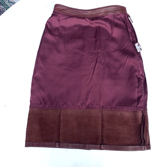Vintage Brown Leather Pencil Skirt 6 - Picture 8 of 13